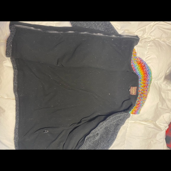 Kyber Wool Zip-up Coat A Symetrical ....Grey Multi coloured - Picture 5 of 8